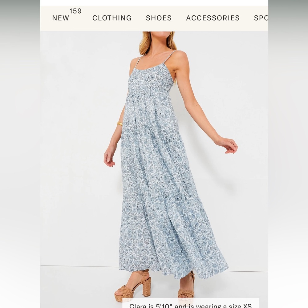 Tuckernuck Hyacinth House blue and white flowy dress new with tags